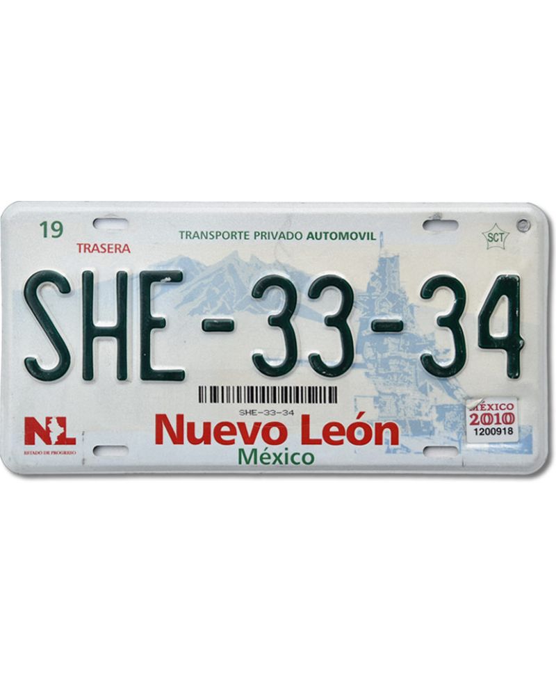 Mexická SPZ Nuevo León SHE-33-34