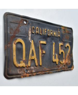 Tablica rejestracyjna USA California 1963 Black QAF 452
