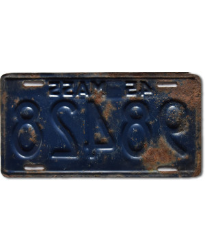 Tablica rejestracyjna USA Massachusetts 1945 Blue 98428