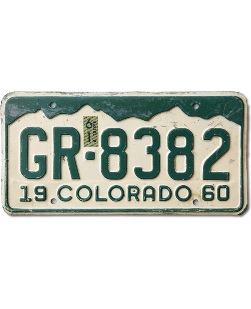 Tablica rejestracyjna USA Colorado 1960 Mountains GR-8382