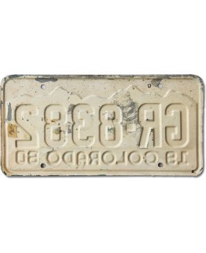 Tablica rejestracyjna USA Colorado 1960 Mountains GR-8382