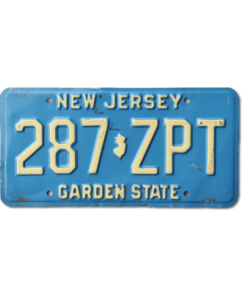 Americká SPZ New Jersey Garden State Blue 287-ZPT