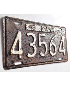 Tablica rejestracyjna USA Massachusetts 1949 Black 43564