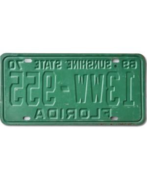 Tablica rejestracyjna USA Florida 1969 Sunshine Green 13WW-955