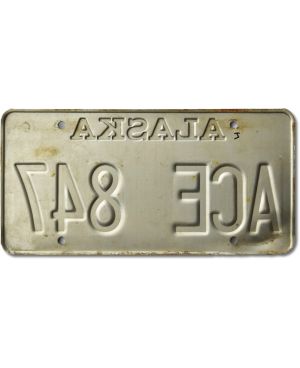 Tablica rejestracyjna USA Alaska 1981 Grizzly Bear ACE 847