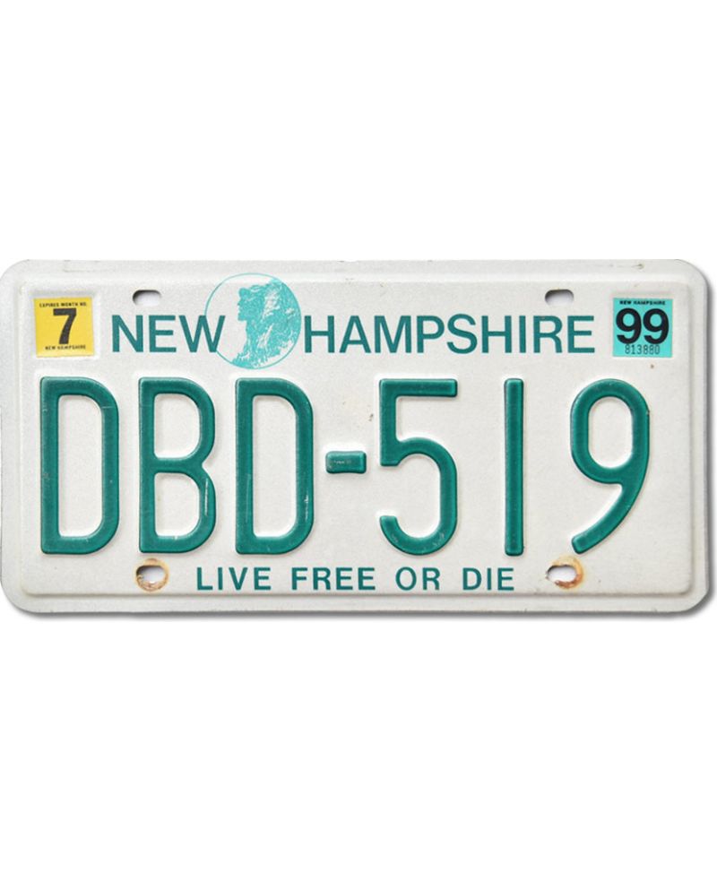 Tablica rejestracyjna USA New Hampshire Live Free DBD-519