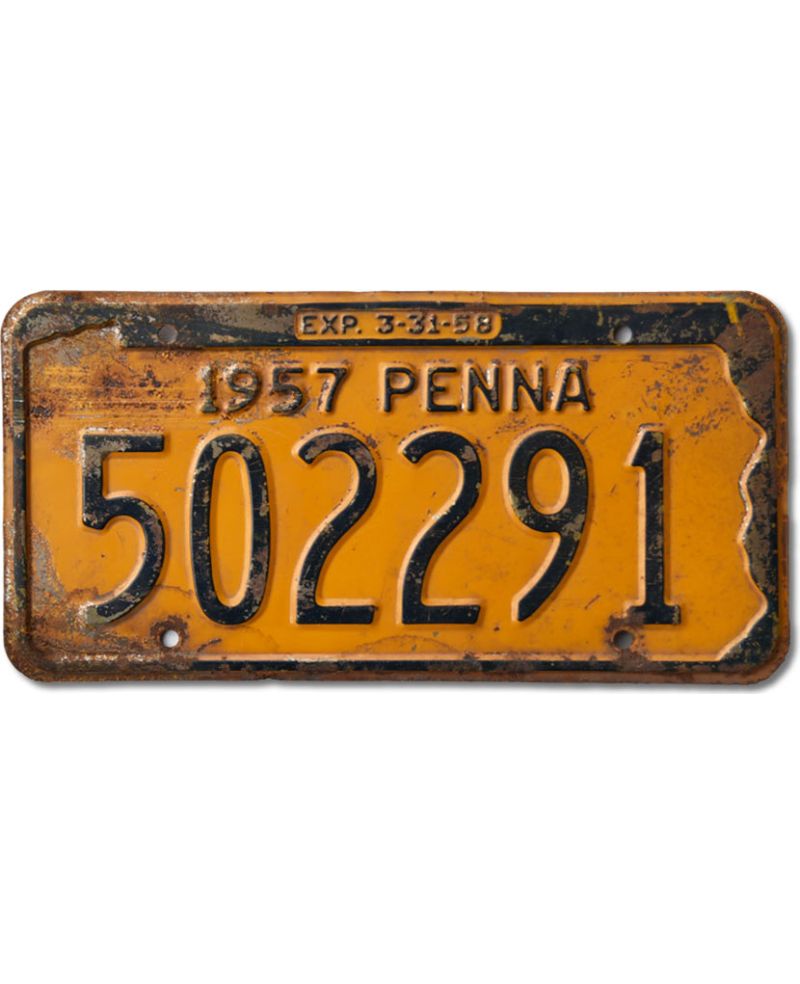 Tablica rejestracyjna USA Pennsylvania 1957 Penna 502291