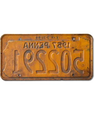 Tablica rejestracyjna USA Pennsylvania 1957 Penna 502291