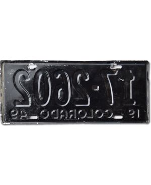 Americká SPZ Colorado 1949 Black 17-2602