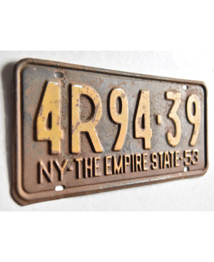 Tablica rejestracyjna USA New York 1953 Empire State 5C86-13