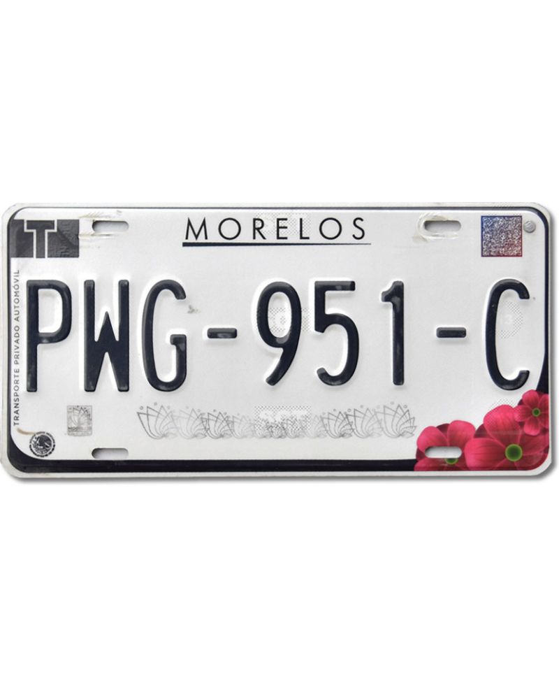 Meksykańska tablica rejestracyjna Morelos PWG-951-C