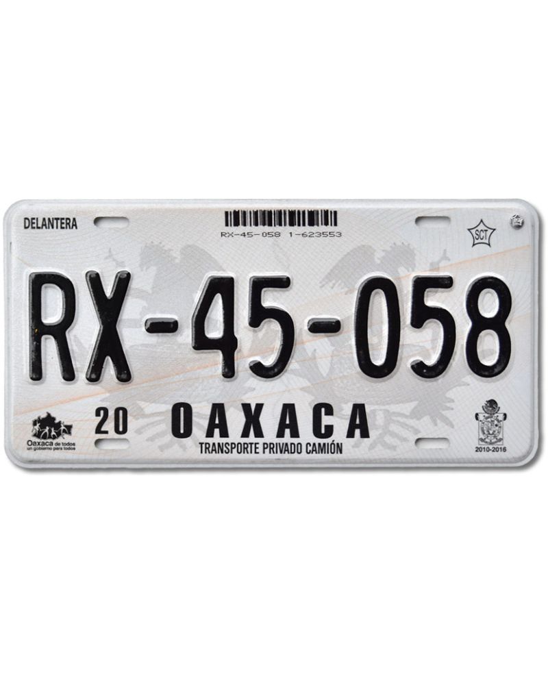 Mexická SPZ Oaxaca RX-45-058