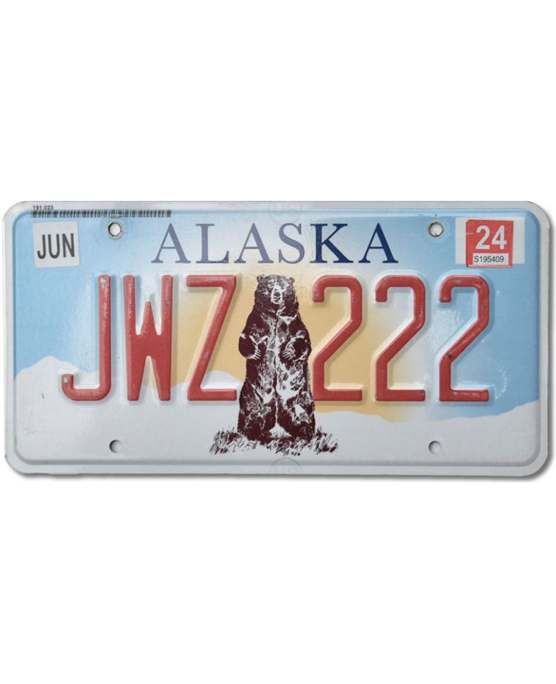 Americká SPZ Alaska Grizzly Bear JWZ 222