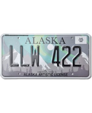 Tablica rejestracyjna USA Alaska Aurora Borealis LLW 422