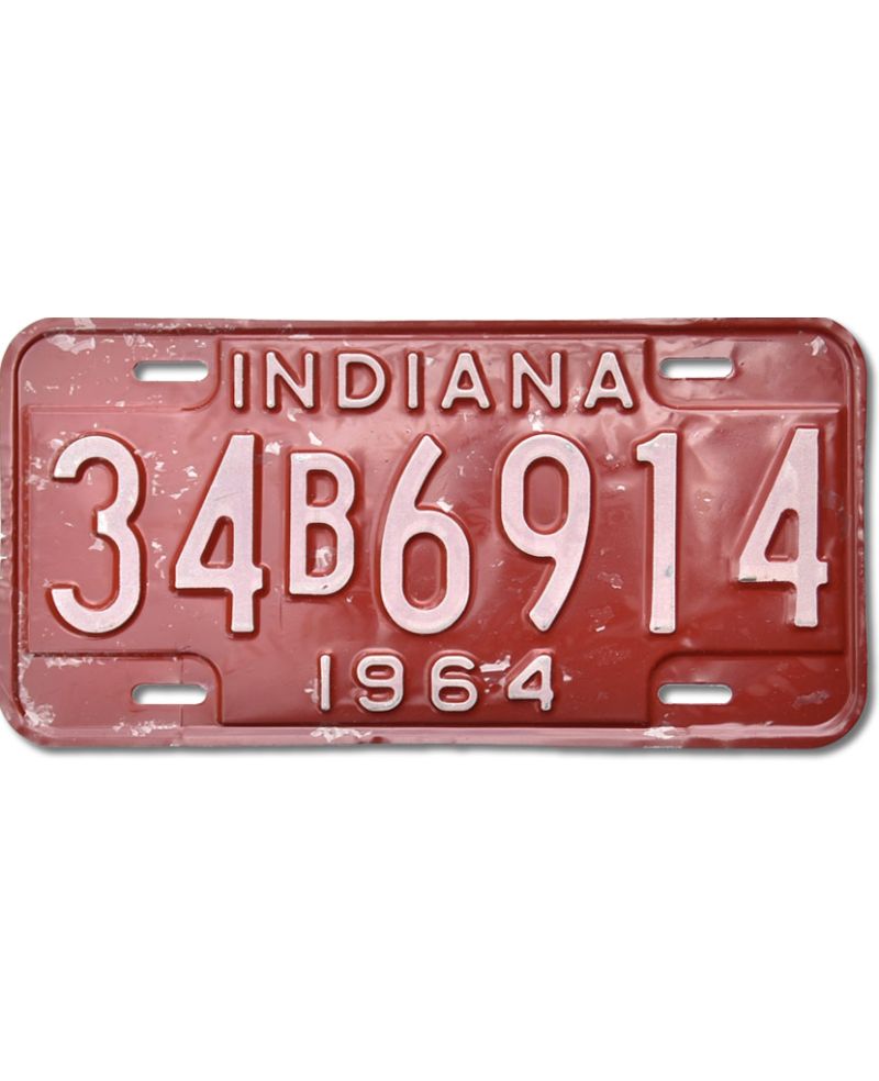 Americká SPZ Indiana 1964 Red 34B6914