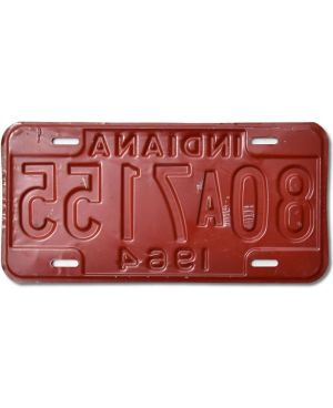 Tablica rejestracyjna USA Indiana 1964 Red 80A7155
