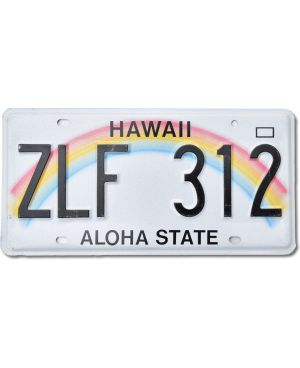 Tablica rejestracyjna USA Hawai Rainbow ZLF 312