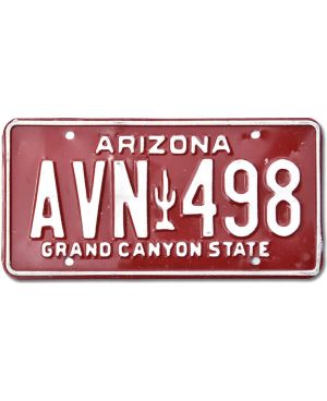 Tablica rejestracyjna USA Arizona Red Cactus AVN 498