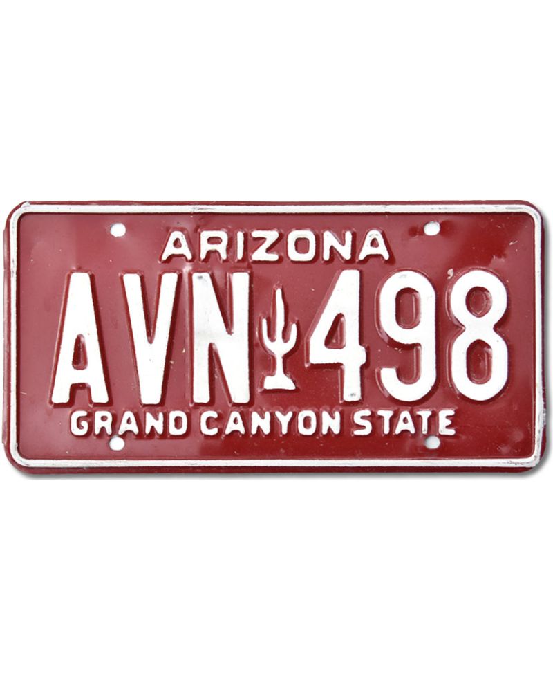 Americká SPZ Arizona Red Cactus AVN 498