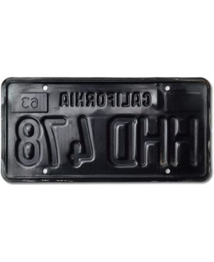 Americká SPZ California 1963 Black HHD 478