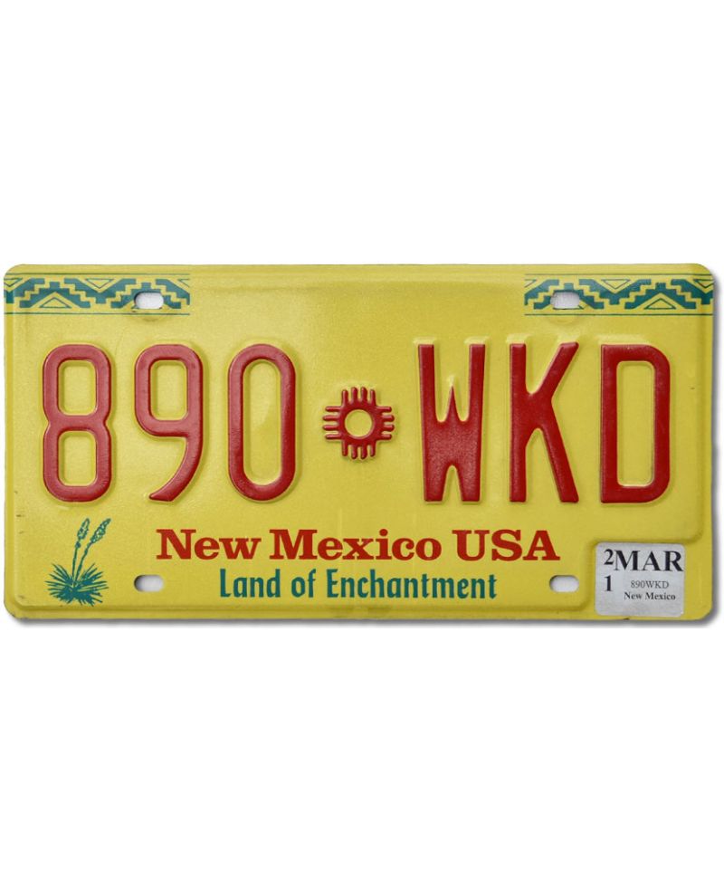Americká SPZ New Mexico Enchantment 890 WKD