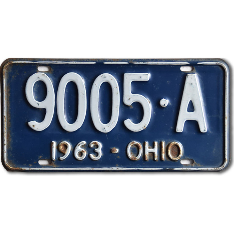 Americká SPZ Ohio 1963 Blue 9005-A