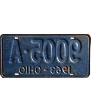 Tablica rejestracyjna USA Ohio 1963 Blue 9005-A
