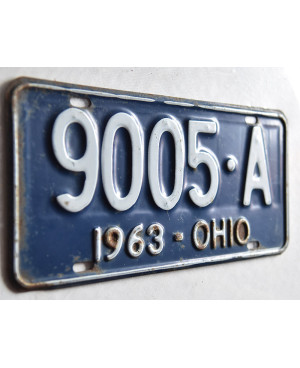 Tablica rejestracyjna USA Ohio 1963 Blue 9005-A