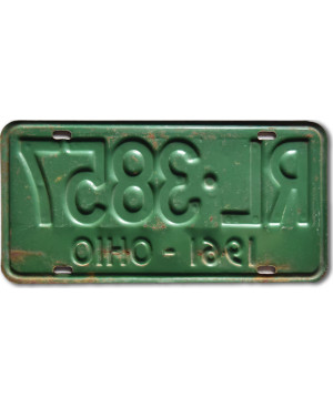 Tablica rejestracyjna USA Ohio 1961 Green RL-3857