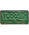 Tablica rejestracyjna USA Ohio 1961 Green RL-3857