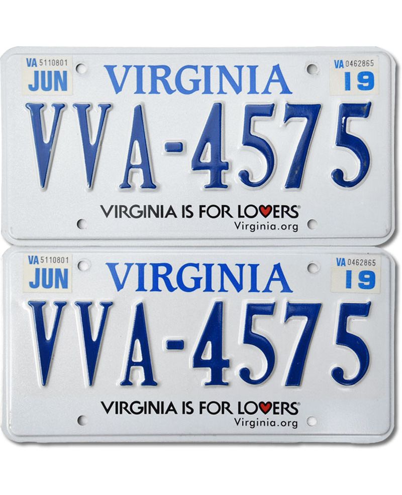 Americká SPZ Virginia For Lovers VVA-4575 pár