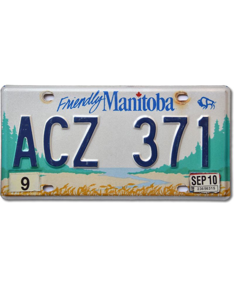 Kanadyjska tablica rejestracyjna Manitoba Friendly ACZ 371