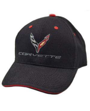 Kšiltovka Chevrolet Corvette C7 Structured Black