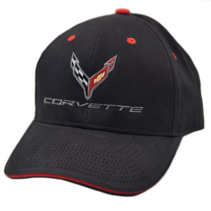 Kšiltovka Chevrolet Corvette C7 Structured Black