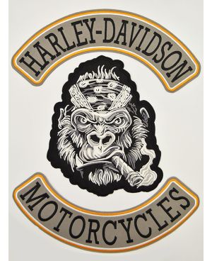 Naszywka duża Harley Davidson Motorcycle Rockers odblaskowa XXL na plecy