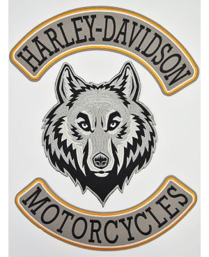 Naszywka duża Harley Davidson Motorcycle Rockers odblaskowa XXL na plecy