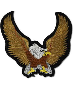 Moto nášivka Eagle Brown XXL na záda 30 cm x 28 cm