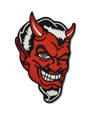 Moto nášivka Smiling Devil XXL na záda 23 cm x 16 cm