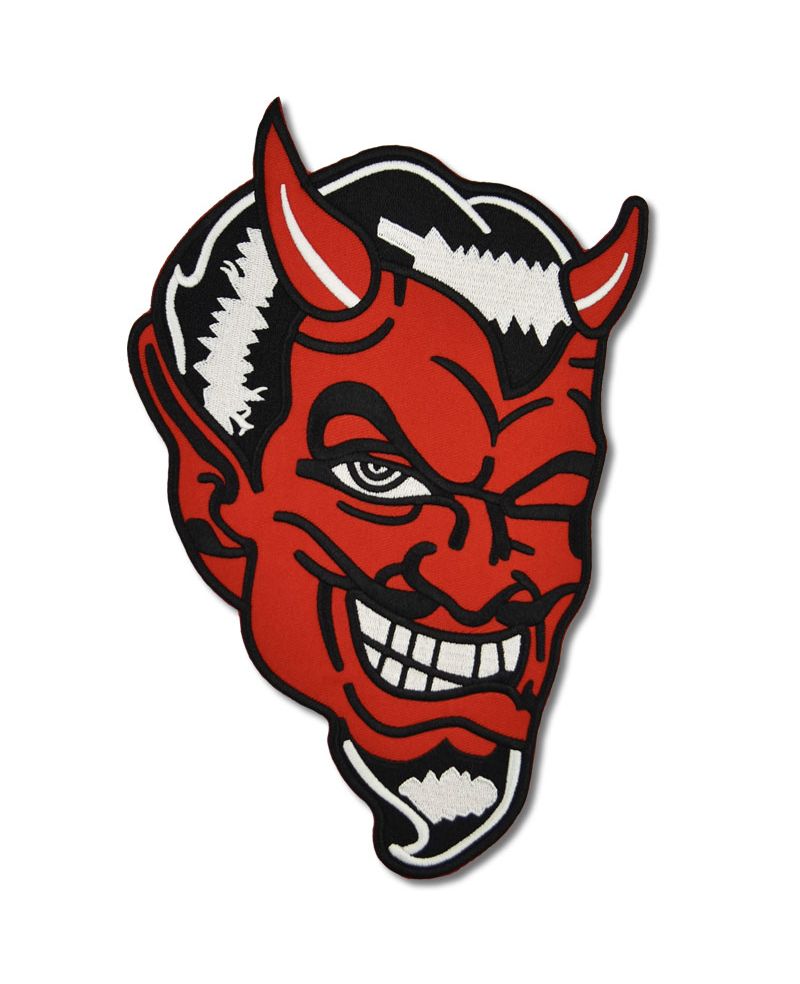 Naszywka duża Smiling Devil XXL na plecy 23 cm x 16 cm