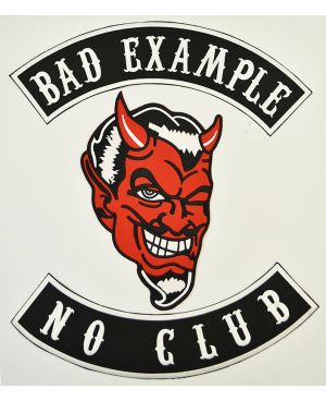 Naszywka duża Smiling Devil XXL na plecy 23 cm x 16 cm