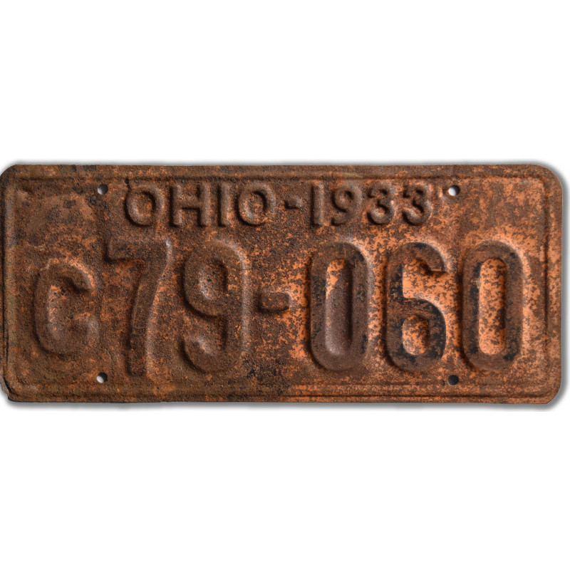 Tablica rejestracyjna USA Ohio 1933 Yellow c79-060