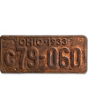 Tablica rejestracyjna USA Ohio 1933 Yellow c79-060