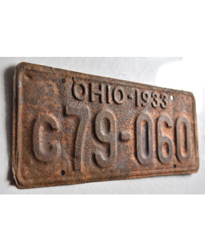 Tablica rejestracyjna USA Ohio 1933 Yellow c79-060