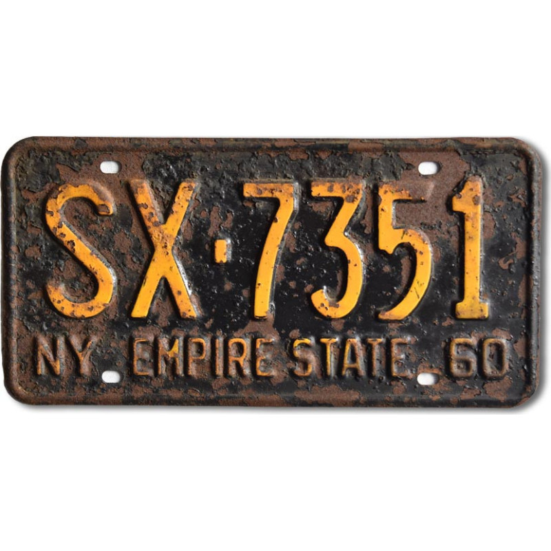 Tablica rejestracyjna USA New York 1961 Black Empire State SX.7351