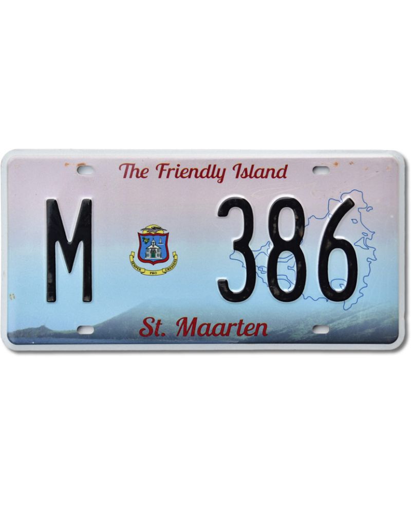 Tablica rejestracyjna St. Maarten The Friendly Island M 386