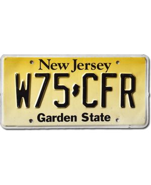 Tablica rejestracyjna USA New Jersey Garden State W75-CFR