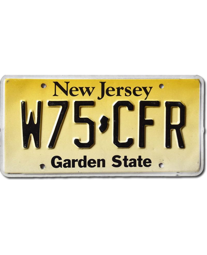 Tablica rejestracyjna USA New Jersey Garden State W75-CFR