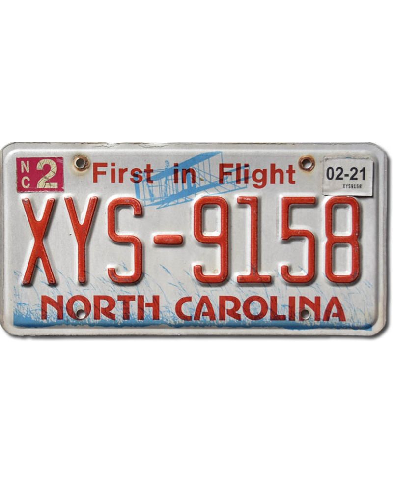Tablica rejestracyjna USA North Carolina First in Flight Red XYS-9158
