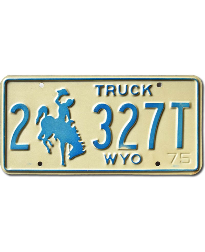 Americká SPZ Wyoming 1975 Blue Truck 2 327T