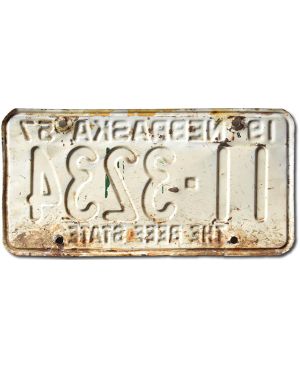 Tablica rejestracyjna USA Nebraska 1957 The Beef State 11-3234